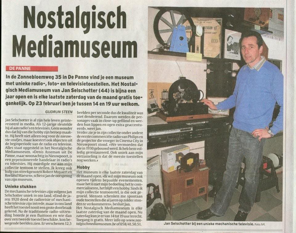 Artikel Het Wekelijks Nieuws 22 februari 2008 — Nostalgisch Mediamuseum